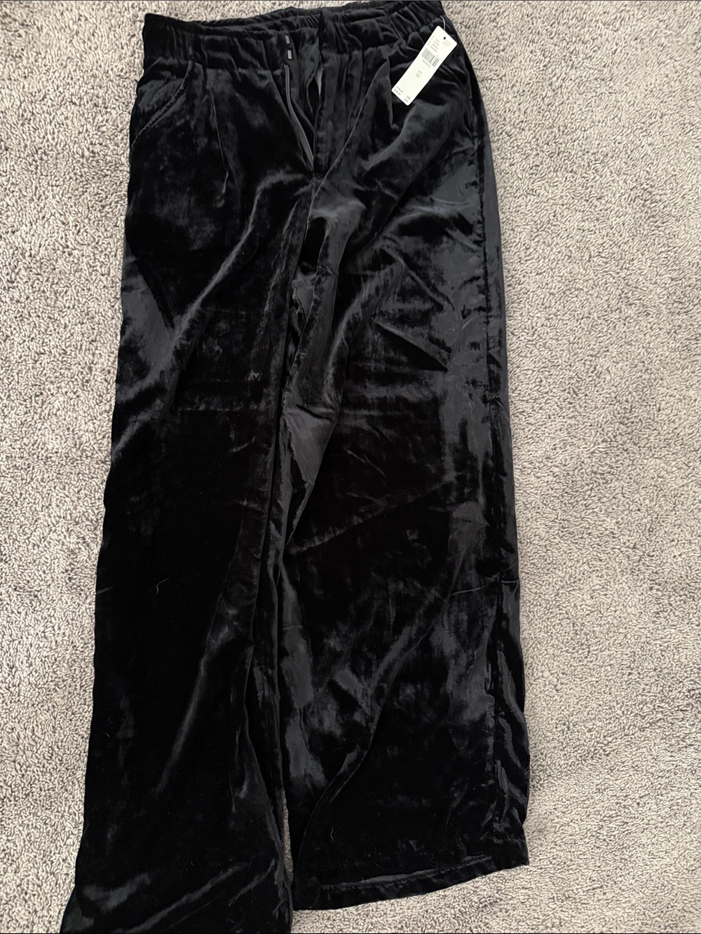 NWT Anthropologie Black Velvet Trousers